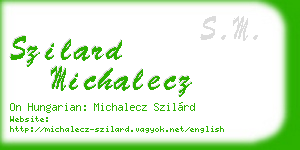 szilard michalecz business card